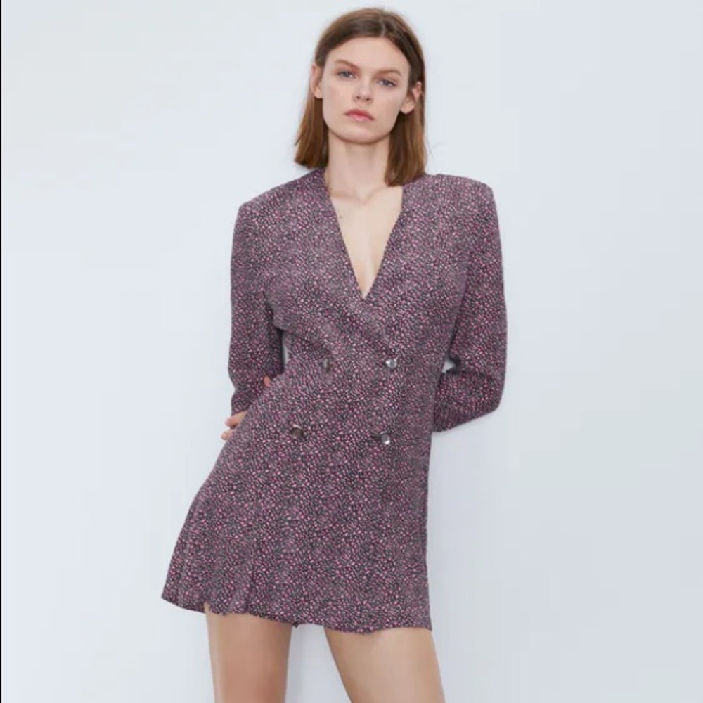 Floral printed jumpsuit blazer dress NWT